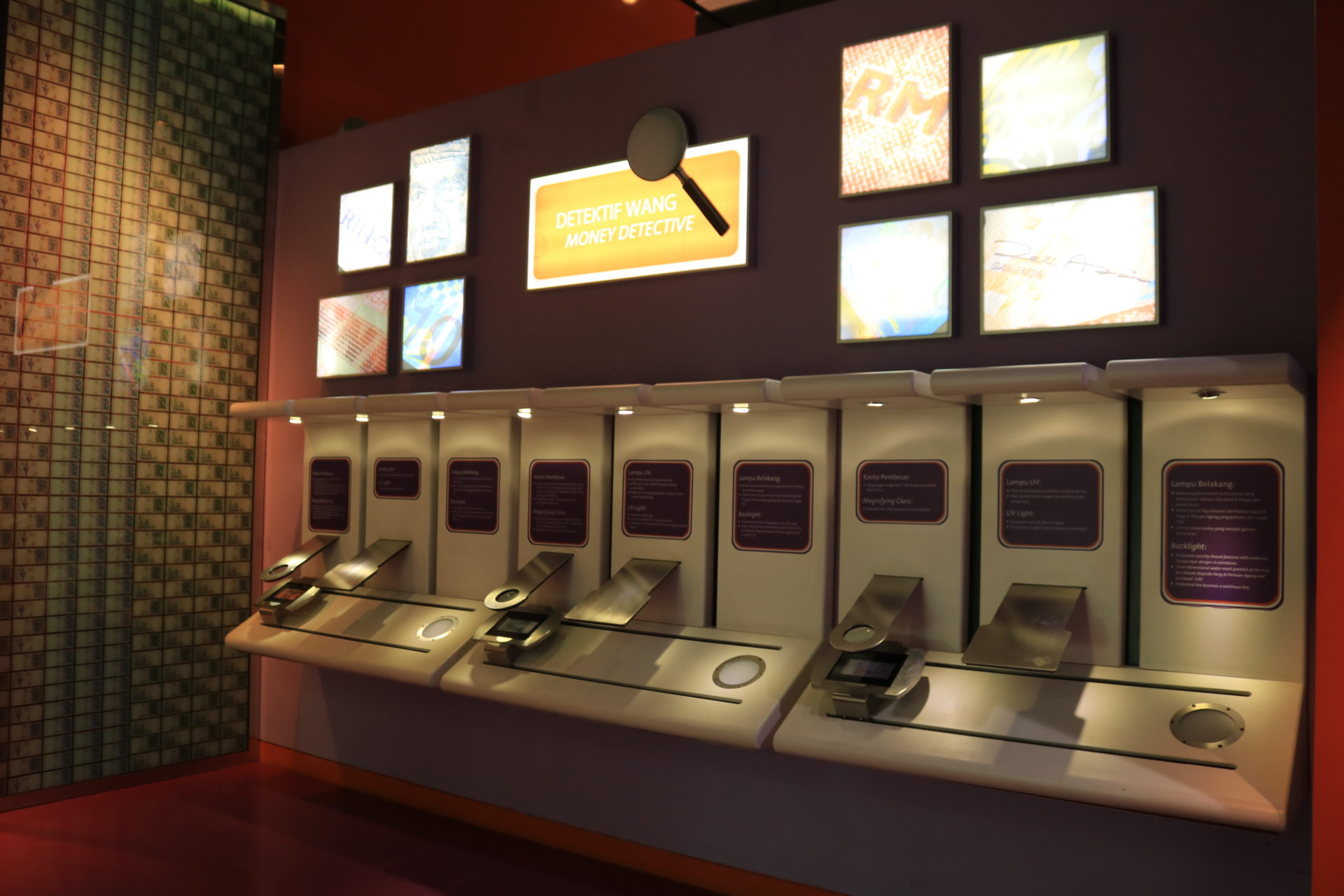 鈔票製作防偽的科學知識互動操作區（余佩軒∕攝）